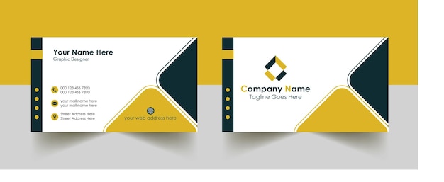 Modern Creative Clean professional Business Card Design Template Visiting Card free vector