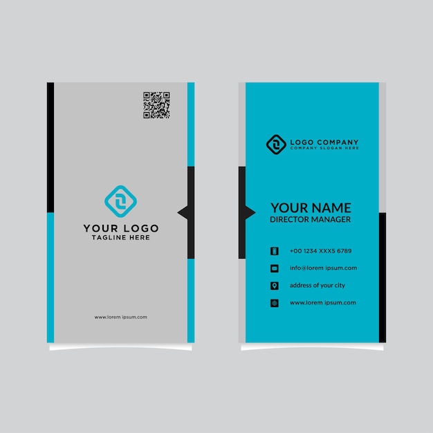 Modern, Creative and Clean Vector Design Business Card Template. Vertical Template