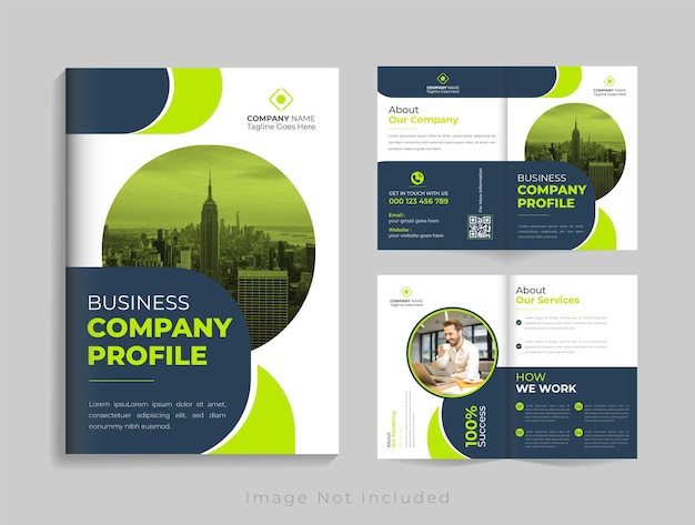 Modern Creative Corporate Bi Fold brochure template design in A4 size flyer