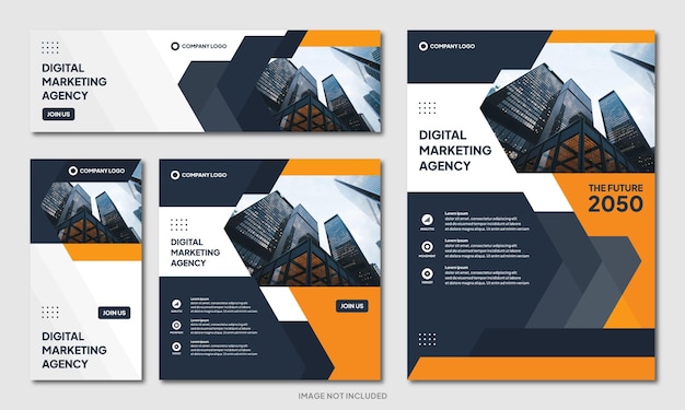 modern creative corporate brochure design background template and social media post banner instagram