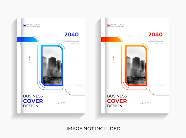 Modern creative corporate business book cover design set