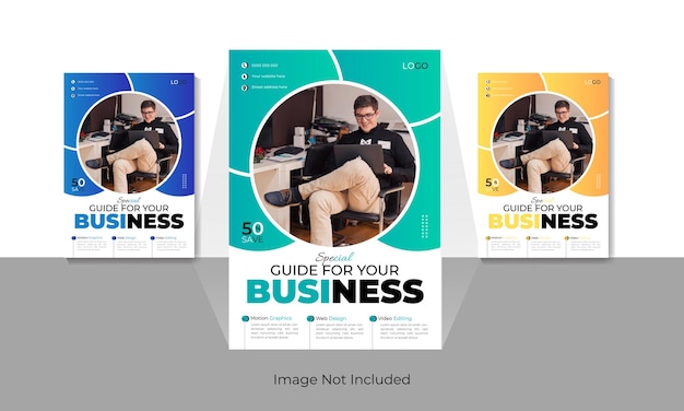 Modern creative corporate business flyer design template