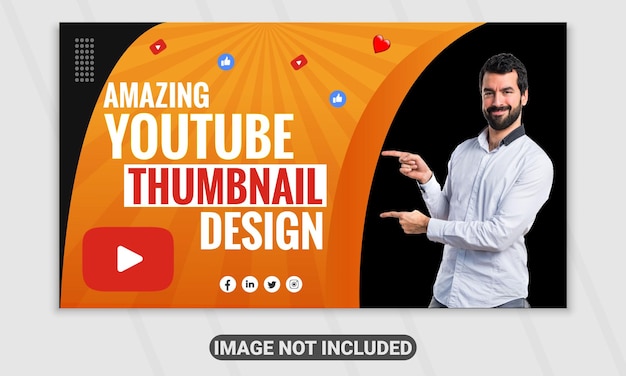 Modern and creative corporate youtube thumbnail design template