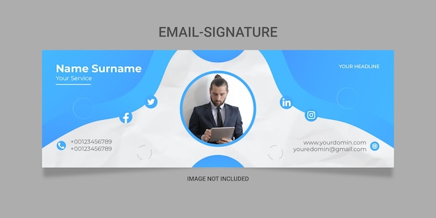 modern creative email signature design for corporate Professional businesses template