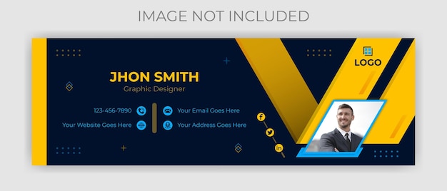 Modern and creative email signature design template for presentation of your personal information