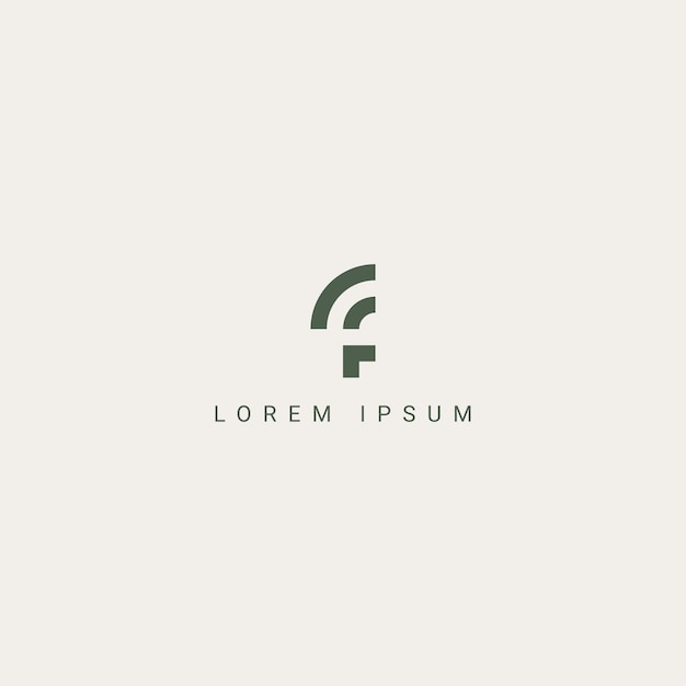 Modern creative F Letter Wifi Wireless Logo Design Concept