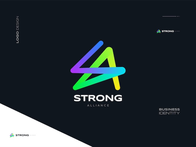 Modern and Creative Initial Letter S and A Logo with Colorful Liquid Style Initial SA or AS Logo Design with Blend Gradient Effect Suitable for Business and Technology Logo