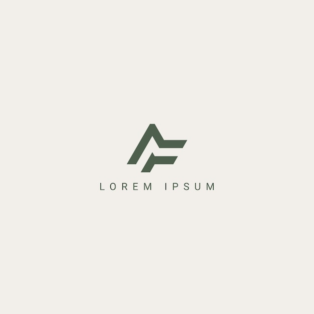 Modern creative Letter FA AF logo icon design template elements