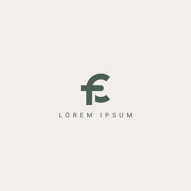 Vector modern creative letter fe ef logo icon design template elements