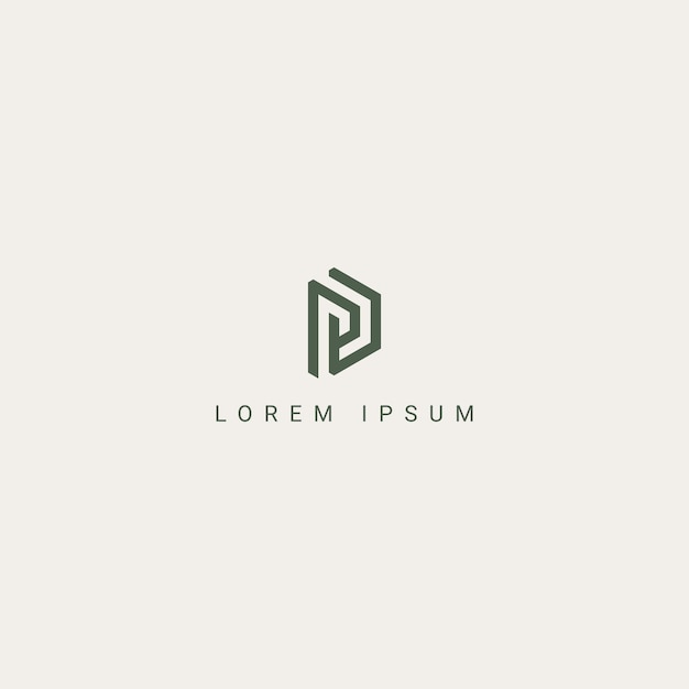 Vector modern creative letter pd dp logo icon design template elements