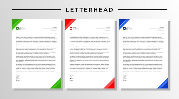 Modern creative letterhead design template