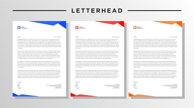 Modern creative letterhead design template