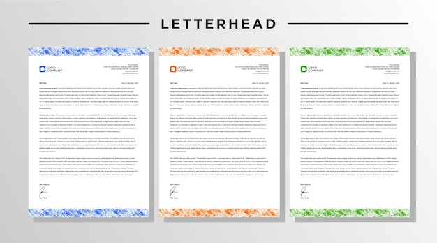 Modern creative letterhead design template