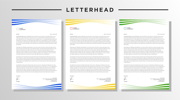 Modern creative letterhead design template