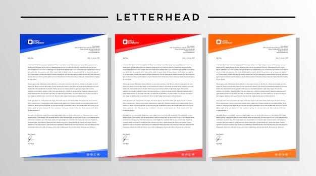 Modern creative letterhead design template