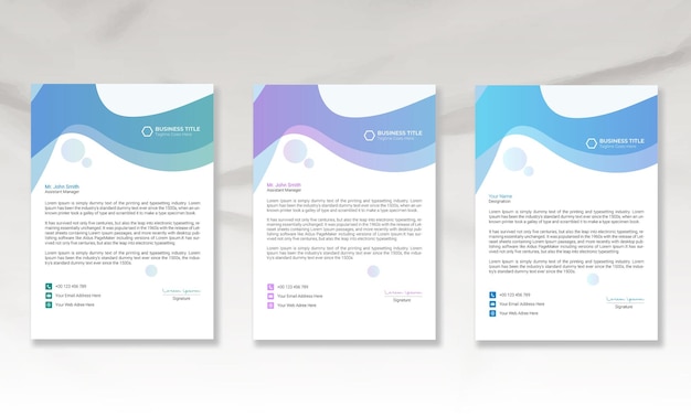 Modern creative letterhead template design for your business