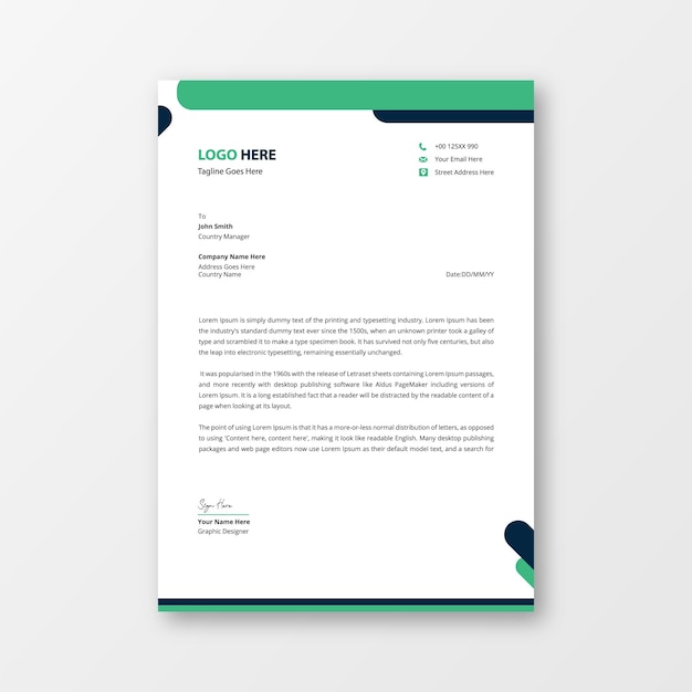 Modern creative letterhead