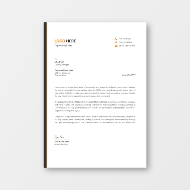 Modern creative letterhead