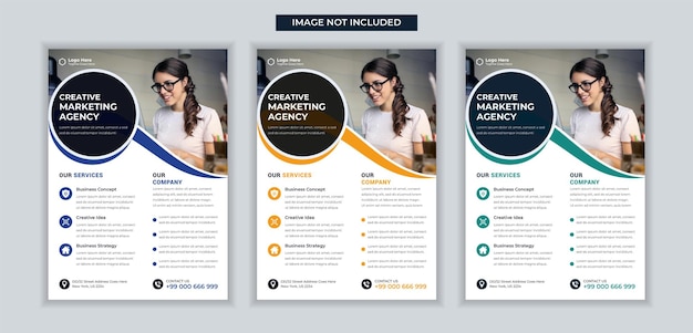 Modern and creative marketing agency business flyer template.