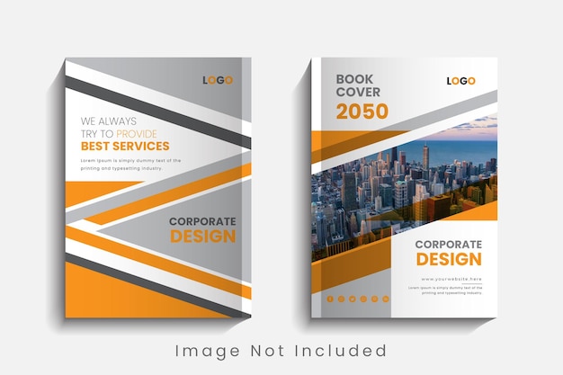 Modern and creative professional business corporate book cover design template in a4