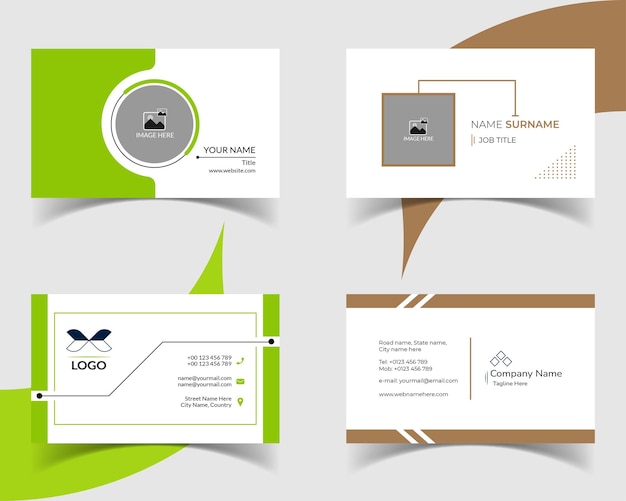 Vector modern creative and simple corporate business card template design