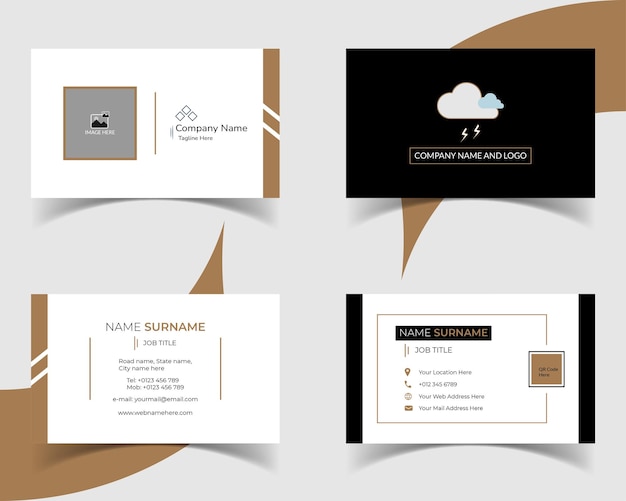 Modern Creative and Simple Corporate Business Card Template Design