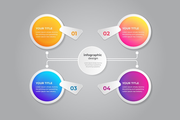 Modern and creative steps business timeline infographics design template.