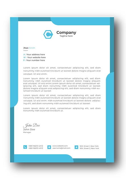 Modern Creative template letterhead design with premium vector or premium design for your business