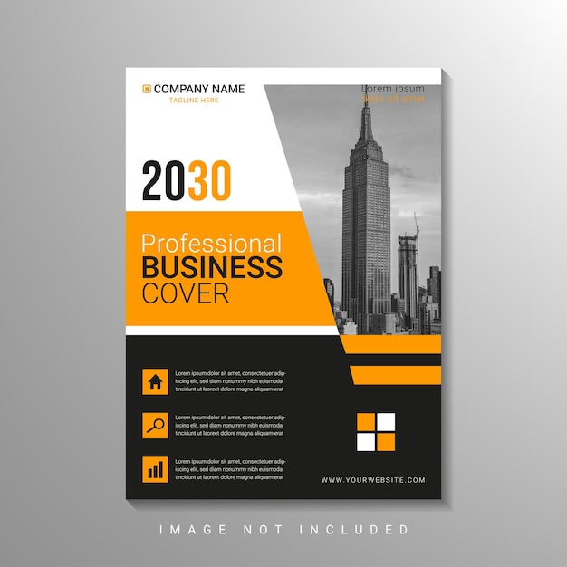 Modern creative yellow and black business cover template