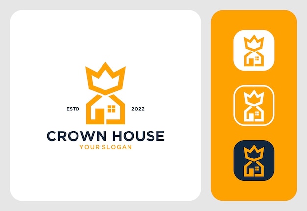 Modern crown house logo design inspiration