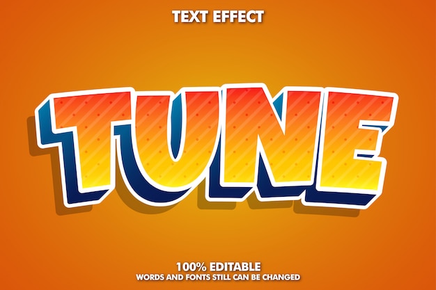 Modern cute cartoon text effect