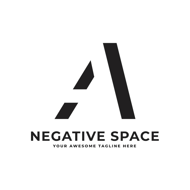 A Modern And Cutting Edge Negative Space Letter Logo Alphabet Logomarks Icon Illustration