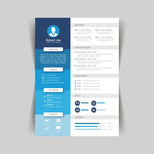 Modern cv template