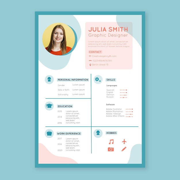 Modern cv template