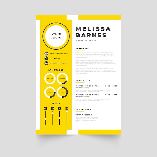 Vector modern cv template