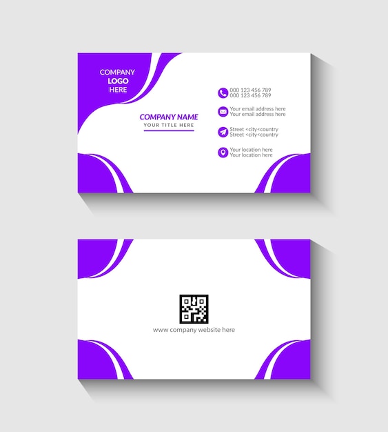 Modern dark blue  business card template design