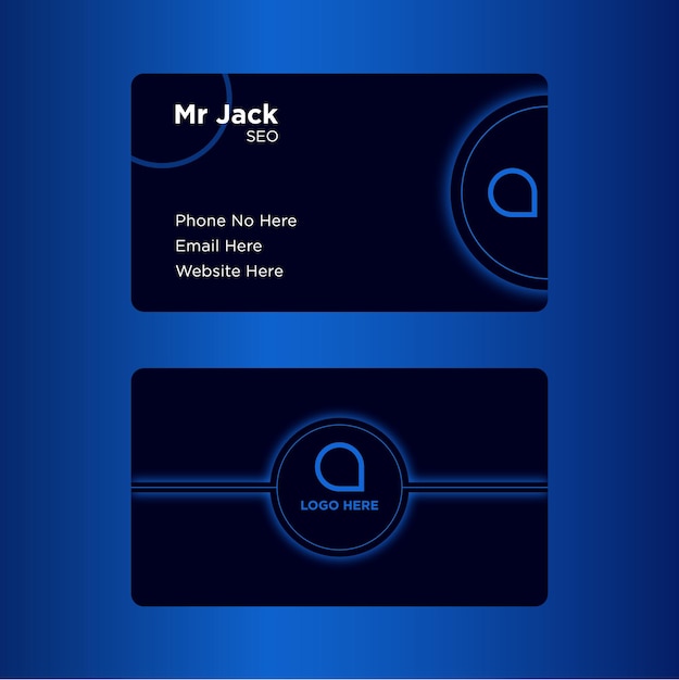 modern dark color business card