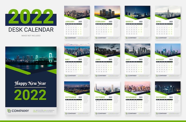 Modern Design Desk Calendar 2022