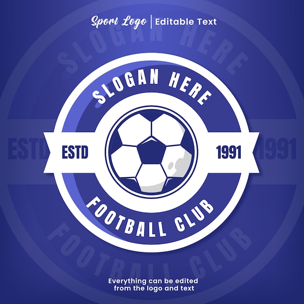 Modern design football club logo