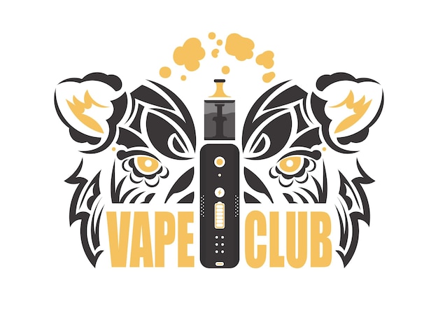 Modern design related to vaping For posters it prints advertisements for Tshirt designs Stylish design with ethnic elements and patterns Vector illustration