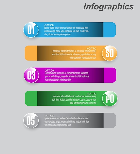 Modern design template, infographics with steps and options