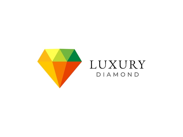 modern diamond luxury logo design concept