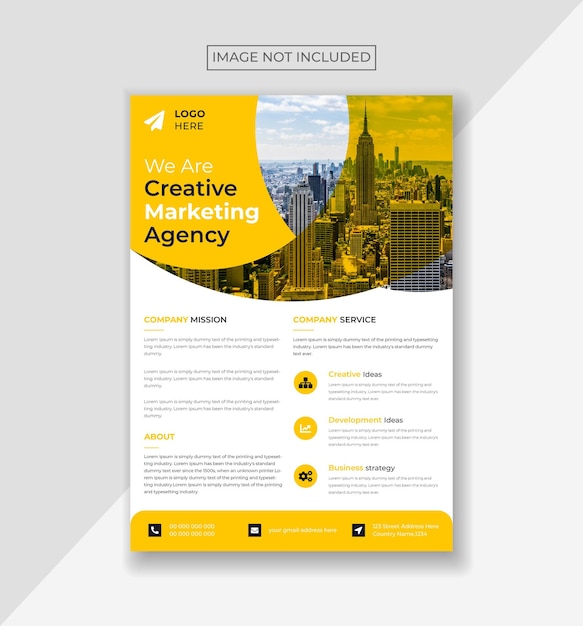 Modern digital marketing agency flyer template design