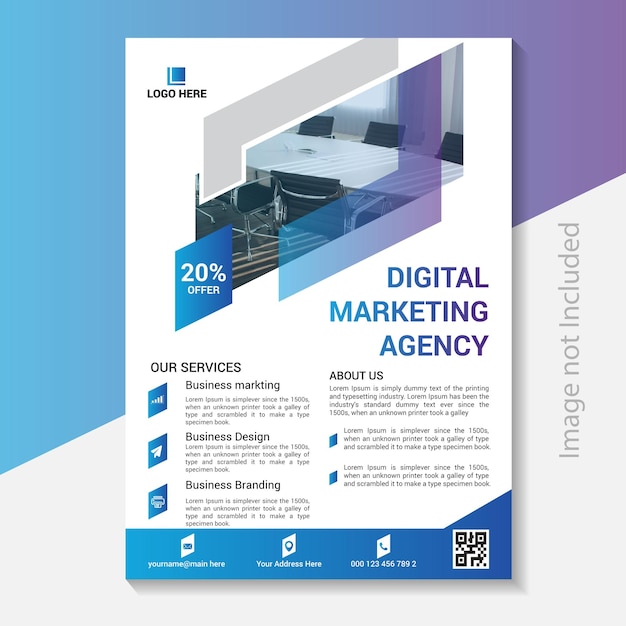 modern digital marketing agency flyer template