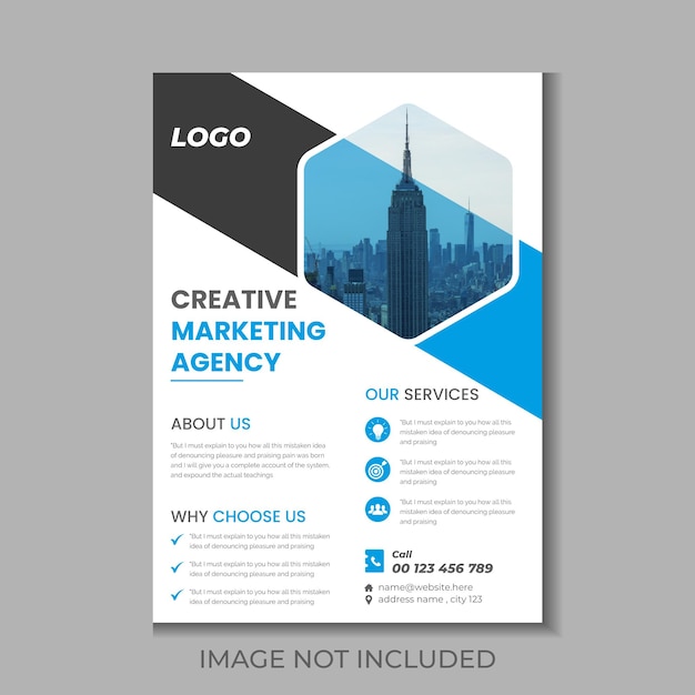 Modern digital marketing agency flyer template