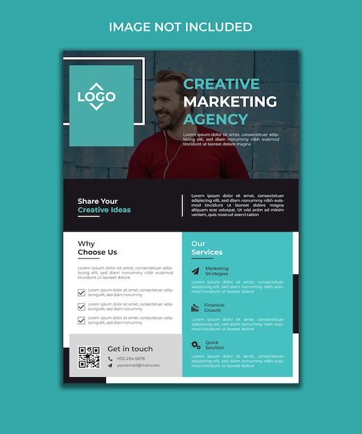 Modern digital marketing flyer template