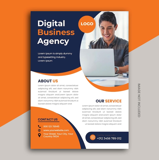 Modern digital marketing flyer template