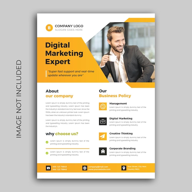 Modern digital marketing flyer template