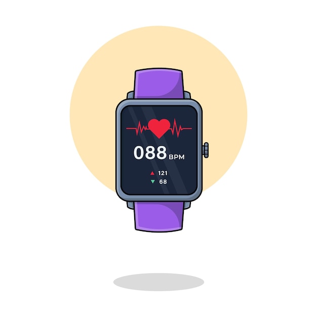 Vector modern digital watch vector illustration