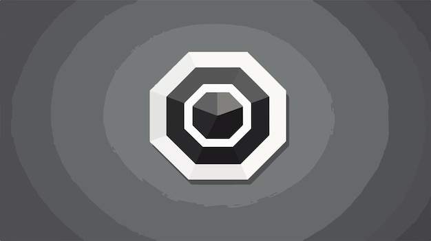 Modern Dollar Hexagon Vector Icon in Flat Circle Style